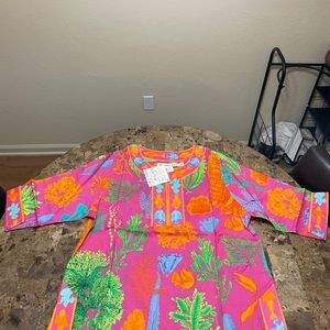 NEW!!! Gretchen Scott Split Neck Tunic - Sea Sway